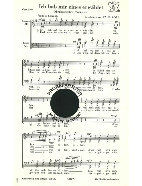 Ich hab mir eines erwählet